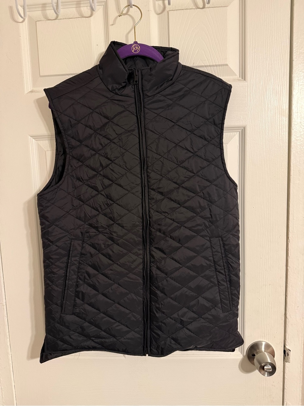 Original Weatherproof Men’s vest Weatherproof Black Quilted Vest with Zip Front